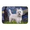 Mattor West Highland White Terrier Dog Door Floor Bath Kitchen Mats Anti-Slip Indoor Westie Doormat Living Room Entrance Mattor