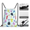 Mochilas Pikmin Backpacks Moda Sacos portáteis de cordão portátil Pacote de gola de bolso de bolso de bolso para homens para mulheres estudantes