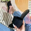 Отсуть обувь Aneikeh 2024 Sexy Pointed Open Toe High Heels Женщины розовые прозрачные стеклянные толстые каблуки Стол