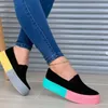 Sapatos casuais Candy Colors Sport Sport Slip-On Sneakers Tennis Non Slip 2024 Vulcanize feminina