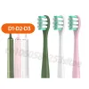 Heads Replacement Brush Heads For Showsee D1/D2/D3 Electric Toothbrush Smart Brush Heads DuPont Nozzles Soft Bristle Nozzles With Caps