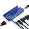 HUBS Base de la consola de juego de cubierta de vapor USB Tipo C HUB A 4K 60Hz Dual HDMI RJ45 1000M PD 60W STOTA DE DISPARACIÓN DEL SECUNTO DE CARGA RÁPIDO