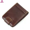 Holders DOLOVE Genuine Leather Business Cards Holders Cards Package Short Style 2 Folds Credit Card Holder RFID