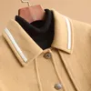 Vestidos informales 2024 Pequeño abrigo de lana, otoño y invierno, en el invierno, la capa de doble cara de capa franca de la capa franca