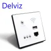 Plugs Deiz Wireless WiFi Socket RJ45, AP Relay SMART USB Socket, Crystal Glass Panel, 220V Power, 300 Mbps inbäddade vägg WiFi -router