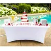 Table Cloth Spandex Tablecloth High Stretch Wedding El Birthday Cover For 4ft 6ft 8ft Folding Cocktail