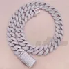 S925 met vvs moissanite mode sieraden aangepaste ketting zilveren diamant luxe cubaanse linkketen 18 mm ijs
