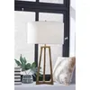 Table Lamps Signature Design By Ashley WynleCasual 34.75" Lamp Antique Brass Finish