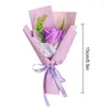 Flores decorativas 1PC Mini Artificial Rose Soap Bouquet Hand segurando Fake for Wedding Party Decoration Gifts Day's Day