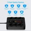 Заглушки 3000 Вт Power Strip Protector с 6 eu Plug и 6 USB QC3.0 Type C PD20W Fast Charge Smart Home USB Socket для домашнего офиса