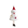 Figurine decorative per le bambole a maglia decorazioni per alberi di Natale di neve Girl Angels Ornamenti sospesi set di feste interne decorazioni stagionali per feste interne