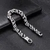 Link Bracelets Irregular Twist Rope Chain Man Bracelet High Quality Shiny Stainless Steel Silver Color Special Designer Men Bangle Jewelry