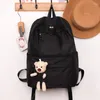 Schooltassen Multifunctionele grote capaciteit Middle Schoolbag College Girl Backpack Cute Bear Teen Laptop Bag Primaire boek