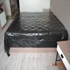 240 x 260cm PVCフラットベッドシートブラックベッドシート光沢のあるマッサージスパカバーセックスパッドSM家具ダンジョンおもちゃエロティックBDSMボンデージギア240408