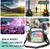 Rucksäcke klarer kleiner Rucksack 12x6x12 in Stadion zugelassene klare Taschen für Frauen Stadionkonzerte Festivals Sportveranstaltungen