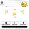 Неклеты Orsa Jewels 14k Gold 925 Серебряная серебряная сеть для женщин для женщин Лето -пляжный браслет на лодыжках