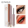 Eyeliner O.TWO.O Waterproof Liquid Eyeliner Pen Two Types Brush Tip Easily Draws Long Lasting Eye Liner Pencil Thin Thick Defined Lines