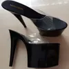 Slippers Laijianjinxia 8 pouces de haut talon Femmes Summer Tapes ouverts Open Stiletto Sexy 20 cm Chaussures féminines Ultra Heels