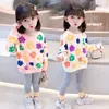 Vêtements Ensembles Kids Girls Flower Print Sports Sweatshirts Sweats