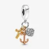 100% 925 Anchor Silver Anchor Charms Fit Fit Original European Bracelet Fashion Women Engagement de mariage Jewelry Access228J