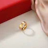 Designer populära par carter älskar smal version 18k guld rose euro ring