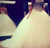 Nowy bling Srebrna suknia ślubna 2021 Suknia w kształcie serca Suknia Ball Suknia Bridal suknie ślubne szatę de soiree7568325