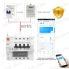 Controle 100A Driefasige Tuya Din Rail WiFi Smart Energy Meter Lekkage Protection KWH Meter Wattmeter Voice Control Alexa