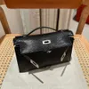 High Quality Handmade Bag Luxury Brand Design Womens 5a Colour Ck89/noir 22cm Lizard Skin