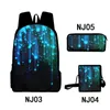 Plecak harajuku streszczenie wzory 3D Drukuj 3pcs/Ustaw źrenicy szkolne torby szkolne laptopa plecak nachylony torba na ramię ołówek