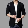 Men's Suits Cotton Casual Men Blazer Classic Luxury Slim Fit Solid Color Splicing Suit Jacket Large Size M-6XL Khaki Black Brown Coat Top