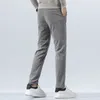 Calça masculina Cordamento de calças retas regulares