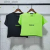 Bayan Tanklar Camis Kadın Gömlek Giyim Kadınları Üstler Kadın T Shirt Üst T Tasarımcı Giysileri Tshirt Pamuk Kısa Slve Mektup Baskı Moda 20SS Toplam Y240420 LTHV