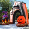 3M 10ft High opblaasbare Halloween -boog met licht voor 2024 Outdoor Halloween Concert Nightclub Stage Decoratie