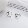 Orecchini per borchie 181fr Zfsilver S925 Design alla moda di moda coreano d'argento retrò giuntura piccole perle a corona ciondoli feste di gioielleria da donna