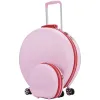 Luggage 2023 New Boarding Suitcases Female 20 "/14" Hand Makeup Case ABS Travel Suitcase Universal Wheel Hotsale Round Luggage set