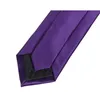 العلامة التجارية Mens Purple Tie 7cm علاقات للرجال الموضة الرسمية عن الرقبة Gentleman Business Party Necktie مع صندوق الهدايا 240412