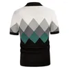 Polo's Polo's Polo-shirts voor heren gebreide korte mouw 2024 Rapel Pullover Business Office T-shirt Luxe kleding Casual tops mannelijk