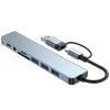 Hubs USB C Hub per MacBook 8 in 1 Adattatore Pd Charge PD 8 Porte Adattatore Eccellente Dock Station Extension Transmission ad alta velocità