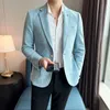 Agranaje de moda para hombre Slim Fit DeerSkin Velvet Elegante Blazer Blazer Blazer Business Browing Wedding Boded Tize 4xl-S 240409