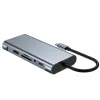 Hubs USB C Hub Tipo C a HDMicompatible RJ45 5 6 8 11 Porte dock con PD TF SD AUX USB Hub 3 0 Splitter per MacBook Pro PC Hub