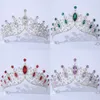 Kolor 17 Vintage księżniczka królowa Bridal Crown Crystal tiara dla kobiet impreza ślubna do włosów Akcesoria biżuterii