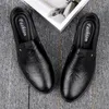 Casual Shoes Loafers Slip-on Leather Designer Men's Cowhide Formal Moccasin Fashion Comfortable Platform