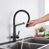 Purificatori opachi di cucina nera cucink rubinetto tocca del rubinetto per acqua pura mixer a doppia manici cucina cucina calda e fredda