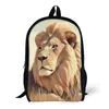 Sac à dos Lion Youth Natural Harmony Vector Animaux plats légers Sac à dos Louvré Nouveauté Sacs de lycée Camping Quality Rucksack