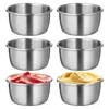 Ensembles de vaisselle 6 pcs Bols de trempage tasses Pickles Sauce Container en acier inoxydable en bas âge réutilisable