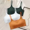 Yoga -Outfit Frauen nahtloser BH sexy Ice Seide Wireless Bralette Girl Push Up Dessous gepolsterte Brassiere Tube weibliche Schönheit Hintergrundunterwäsche