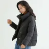 Womens Stand Up Collar Down Jacket Version Light and Thin New Short Autumn Winter Small Stature Style {category} Rljq