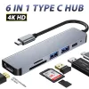 ハブUSB CハブタイプCからHDMICAPTIBLEアダプター4K USB 3.0 2.0 HUB TF SD READER PD for MacBook Air Pro Huawei Computer Accessories