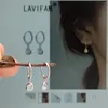 Hoop Earrings LAVIFAM 925 Sterling Silver Round Single Zircon Huggies Pendant Tiny Small For Women Party Charm Ear Jewelry