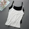 Camisoles Tanks polyvalents sexy femme crop tops